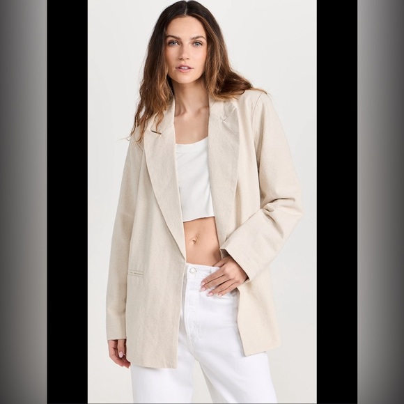 Blank NYC Jackets & Blazers - NWT BLANK NYC Bleached Blazer w/Contrast Sleeve, SMALL
